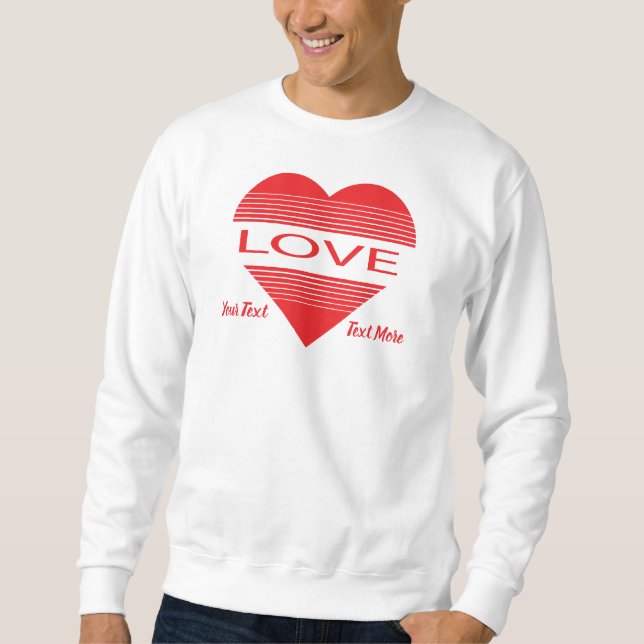 Moletom Conceito de design de amor e romance com elementos (Frente)