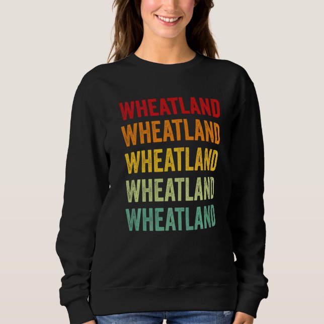 Moletom Condado de Wheatland Montana Texto Arco-íris (Frente)