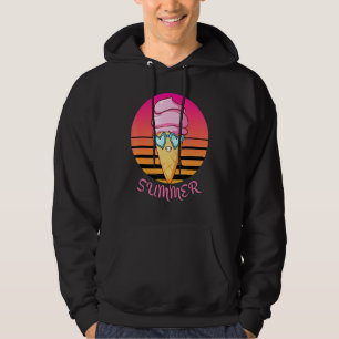 Moletom Cone de Sorvete de Verão Sunset com Óculos de Sol