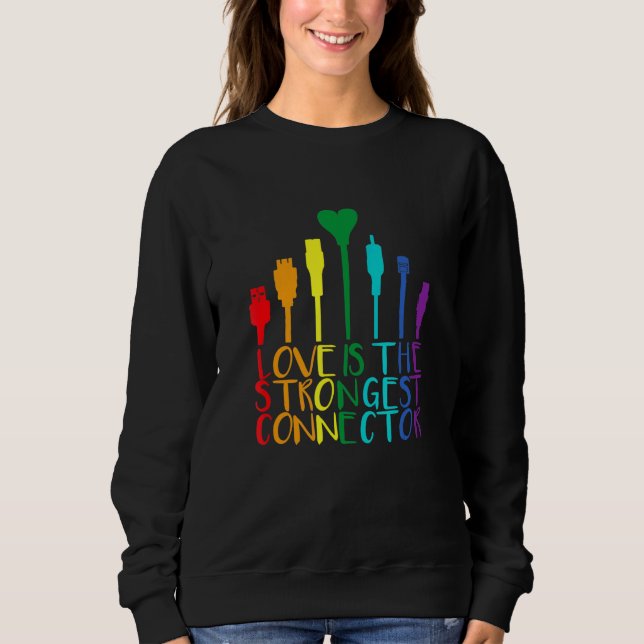 Moletom Conector 1 do cabo do mês de orgulho Lgbtq (Frente)