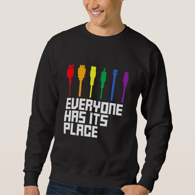 Moletom Conector do cabo do mês do orgulho Lgbtq (Frente)