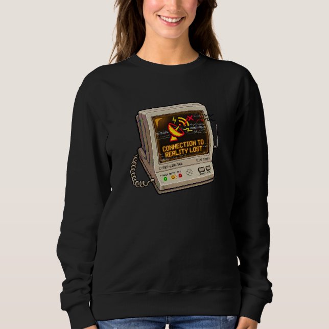 Moletom Conexão Com a Realidade Perdida Humor Retro da Int (Frente)