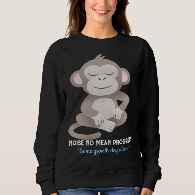 Moletom Confident Monkey – Minimal Calm Lifestyle Shirt (Frente)