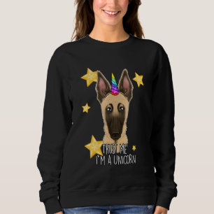 Moletom Confie Em Mim Um Unicórnio I Belga Malinois