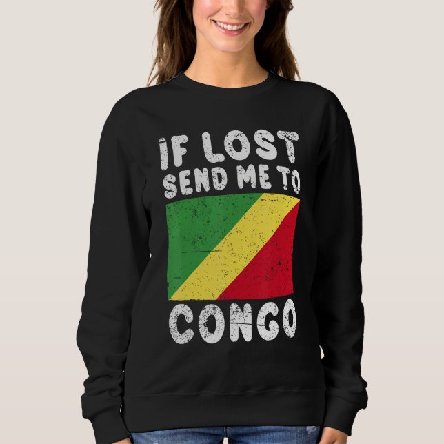 Moletom Congo Flag Souvenir If lost send me to Congo (Frente)