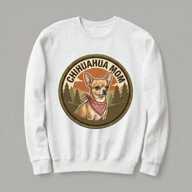 Moletom Conjunto de Mãe de Chihuahua Presente para Ela (Criador carregado)