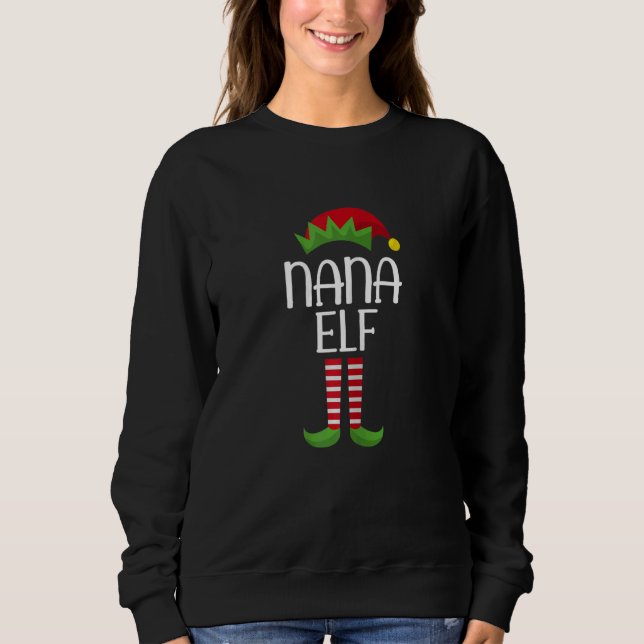 Moletom Conjunto de Natal Combinando Família da Nana Elf F (Frente)