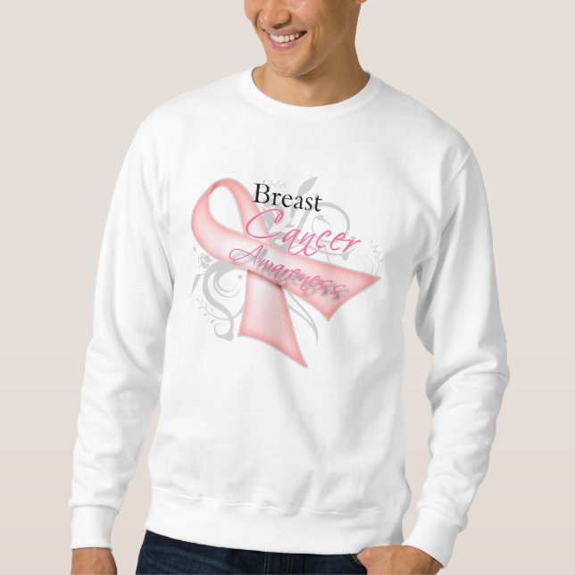 Moletom Consciência cor-de-rosa do cancro da mama da fita (Frente)