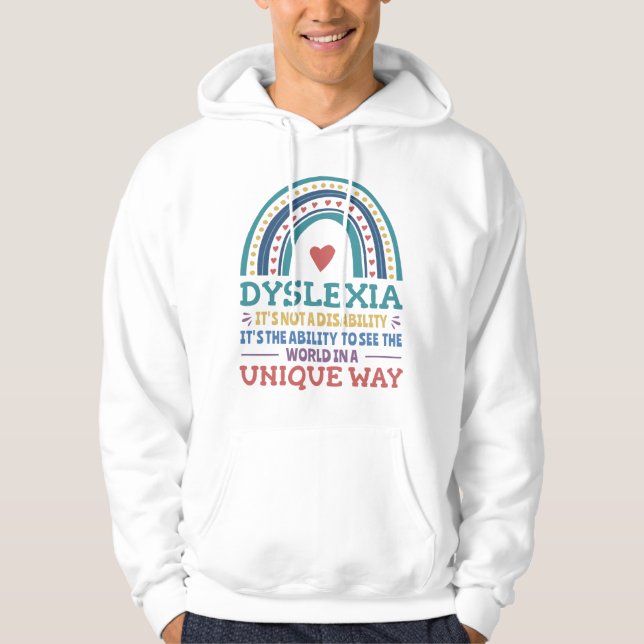 Moletom Consciência da Dislexia Disléxico (Frente)