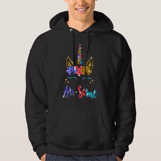 Moletom Consciência do Autismo Unicórnio (Frente)
