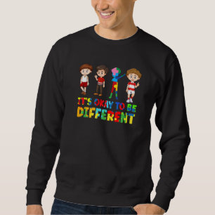 Moletom Conscientização do Autismo Crianças É Okay Ser Dif