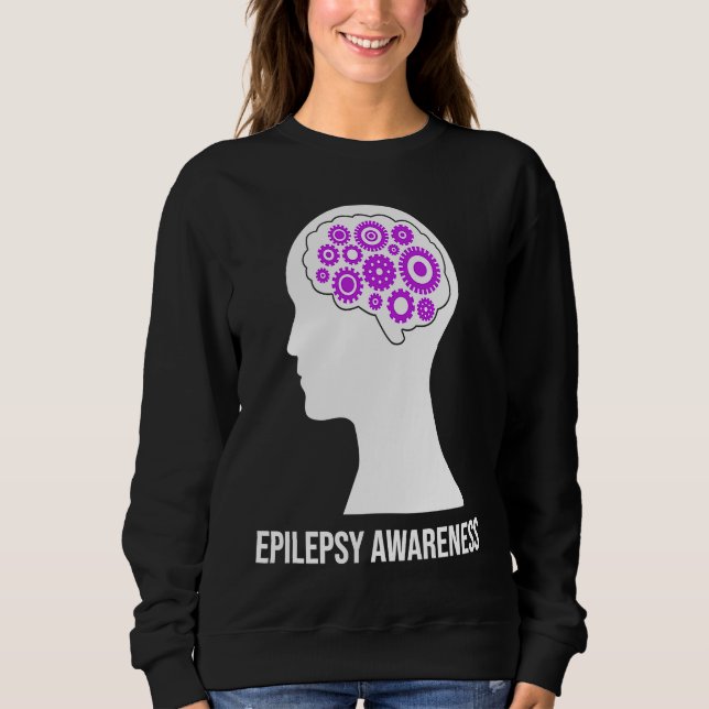 Moletom Conscientização sobre Epilepsia Cérebro Consciente (Frente)