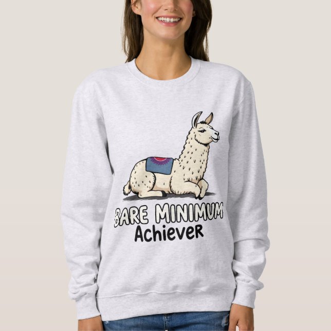 Moletom Conseguidor do Mínimo Necessário Llama Engraçado H (Frente)