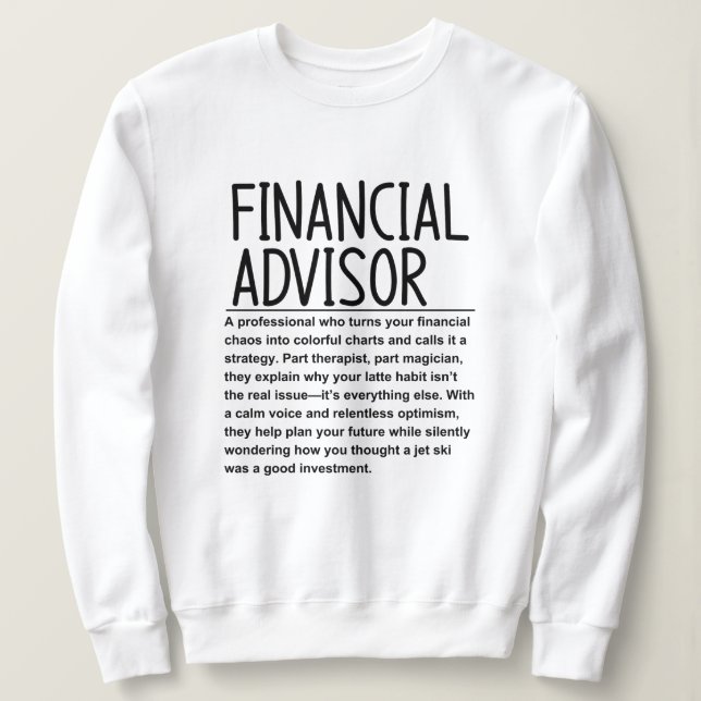 Moletom Conselheiro financeiro (Frente do Design)