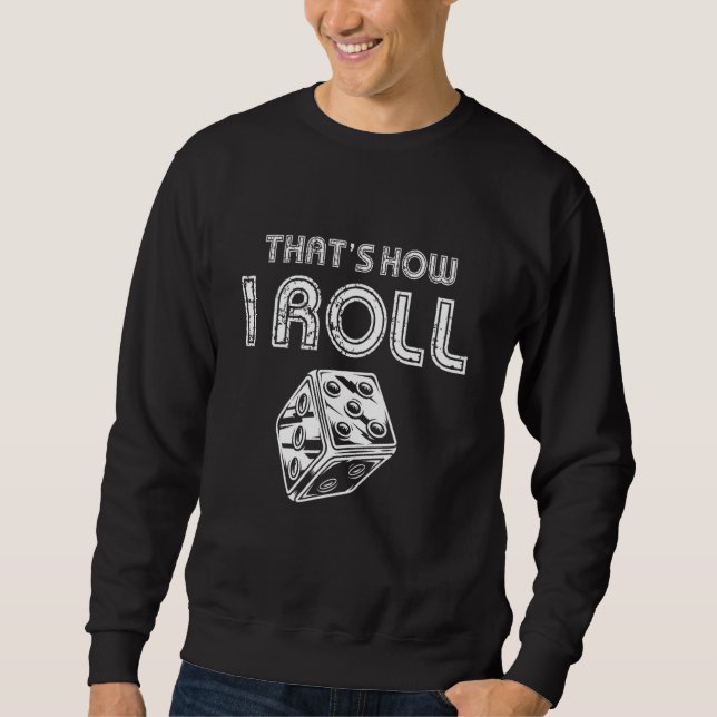 Moletom Conselho Jogo Jogador de Dice Jogador de Jogos Est (Frente)