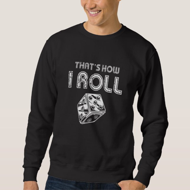 Moletom Conselho Jogo Jogador de Dice Jogador de Jogos Est (Frente)