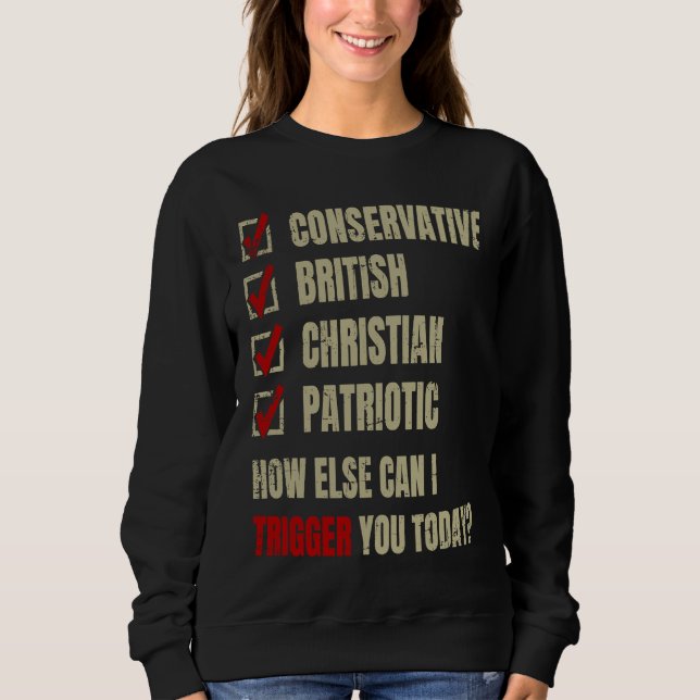 Moletom Conservative British Christian Patriotic (Frente)