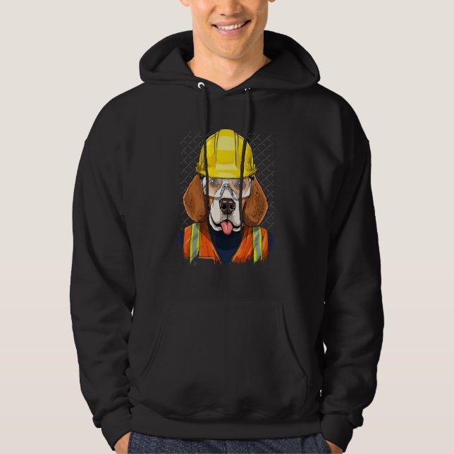 Moletom Construction Worker Beagle Laborer Puppy Beagle Do (Frente)