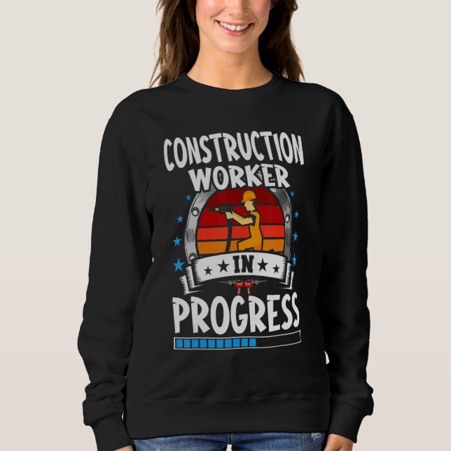 Moletom Construction Worker In Progress Trainee Student (Frente)