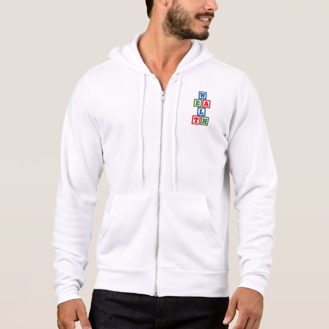 Moletom Construindo Roupa Riqueza para Investidores Hustle (Frente)
