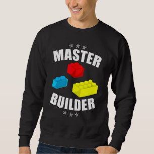 Moletom Construtor Mestre Incrível Blocos Antigos Construç