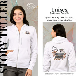 Moletom Contador de Histórias Capuz Unisex Fechamento Tota