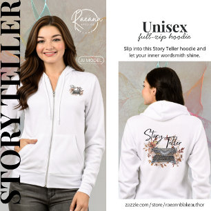 Moletom Contador de Histórias Capuz Unisex Fechamento Tota