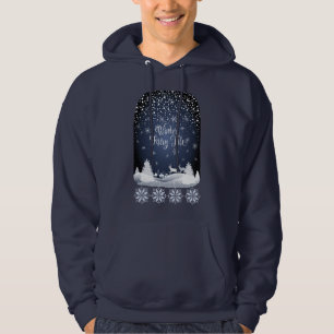 Moletom Conto de Fadas de Férias de Inverno Floresta Nevad