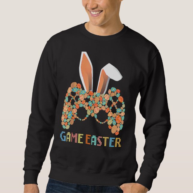 Moletom Controladora de videogame Bunny Gamer Boys Mens Ha (Frente)