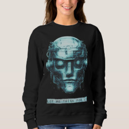 Moletom Controle da mente Cyberpunk Robot Blue Grunge