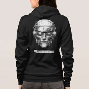 Moletom Controle da mente, frente e trás do Cyberpunk Robo