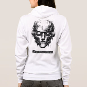 Moletom Controle da mente Impressão preto Cyberpunk frente