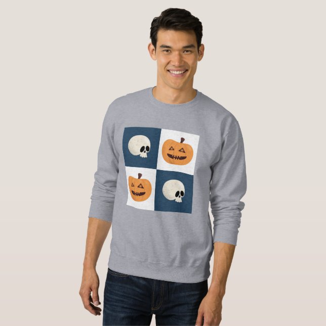 Moletom Controlo de Skulls e de Pumpkins (Frente Completa)