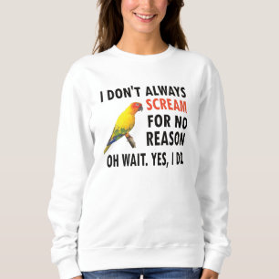 Moletom Conure Proprietário Conure Lover Parrot Bird Sun