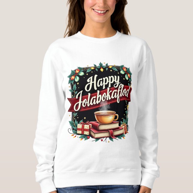 Moletom Convidado de Férias Feliz Jolabokaflod (Frente)