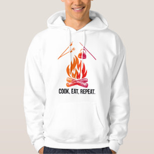 Moletom Cook Coma Repetir Engraçado Acampamento Design