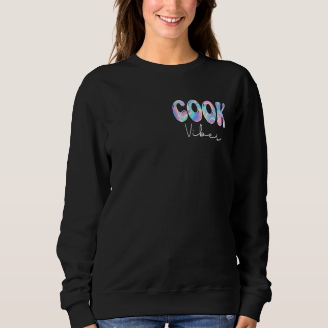 Moletom Cook Vibes Groovy de volta para a escola Professor (Frente)