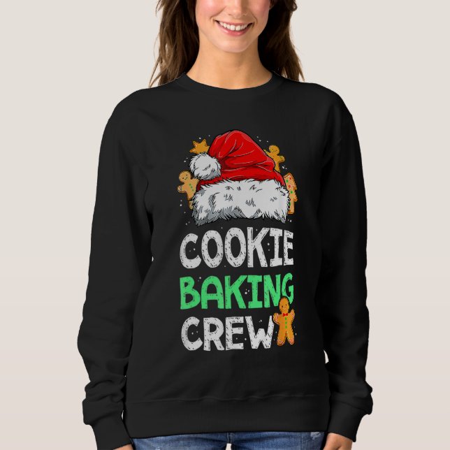 Moletom Cookie Baking Crew Family Christmas Gingerbread Te (Frente)
