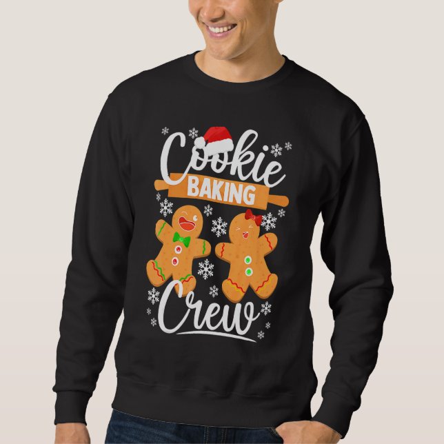 Moletom Cookie Baking Crew   Gingerbread Christmas Baking (Frente)
