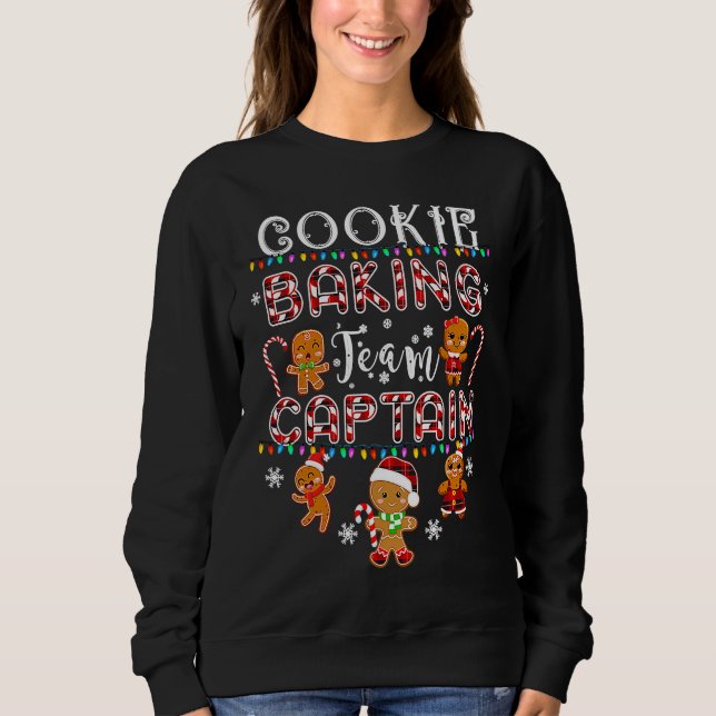 Moletom Cookie Baking Team Captain Gingerbread Red Plaid C (Frente)