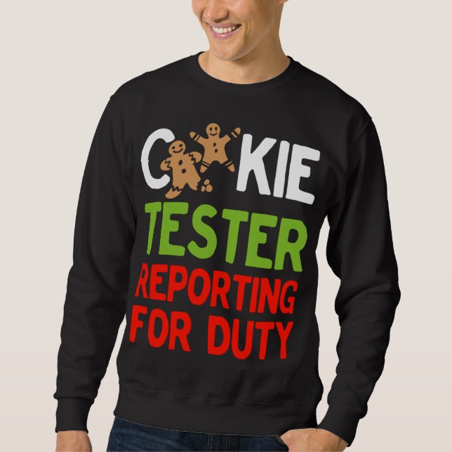 Moletom Cookie Tester reportando para o Duty Cute Christma (Frente)