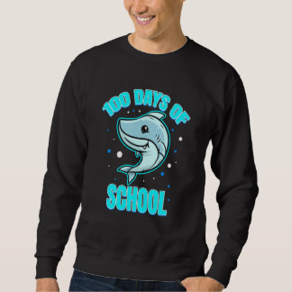 Moletom Cool And Smart Shark For 100 Days Of School