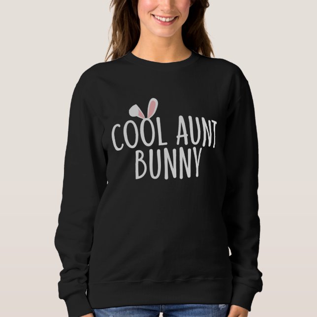 Moletom Cool Aunt Bunny Family Rabbit  Matching Couple Eas (Frente)