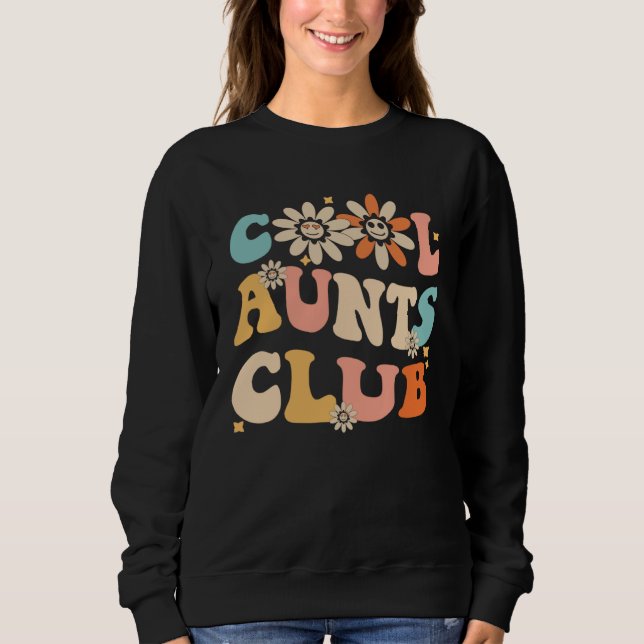 Moletom Cool Aunt Club Groovy Retro  Aunt Club Aunties  1 (Frente)