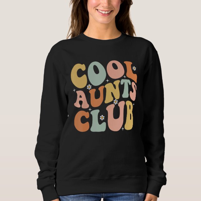Moletom Cool Aunt Club Mothers Day For Auntie  Family Matc (Frente)