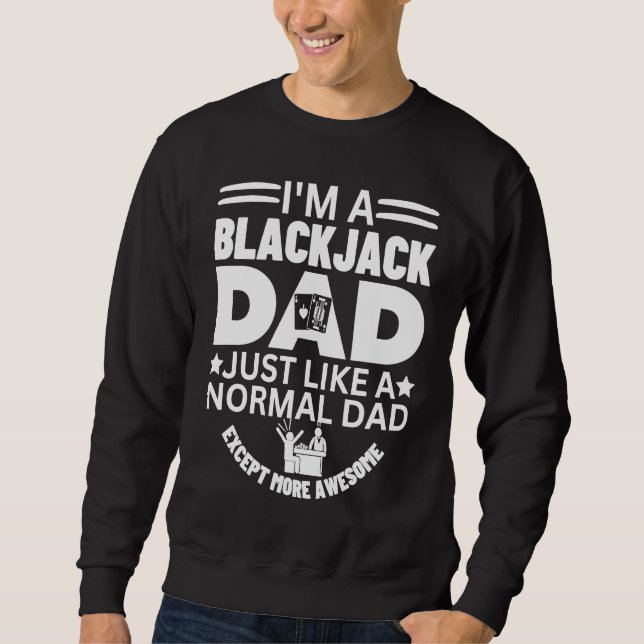 Moletom Cool Awesome Blackjack Dad Gambling Casino Blackja (Frente)