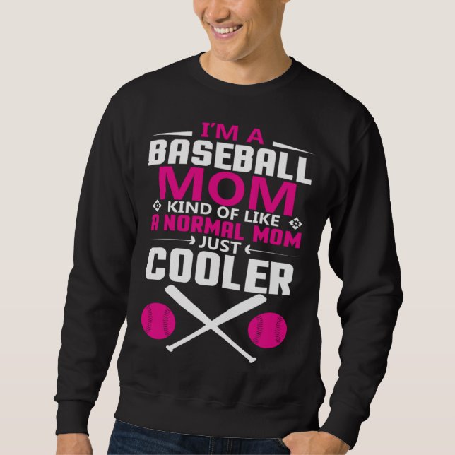 Moletom Cool baseball mum everyday text simple retro (Frente)