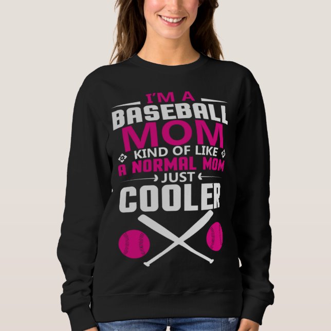 Moletom Cool baseball mum everyday text simple retro (Frente)