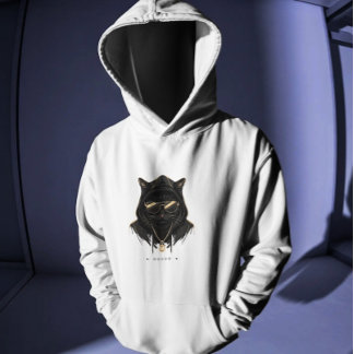 Moletom  Cool Cat Hoodie – Streetwear Cat Graphic Hoodie