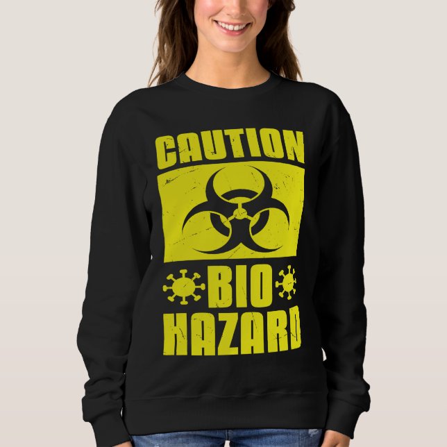 Moletom Cool Caution Bio Hazard Puberty Virus Scientists (Frente)